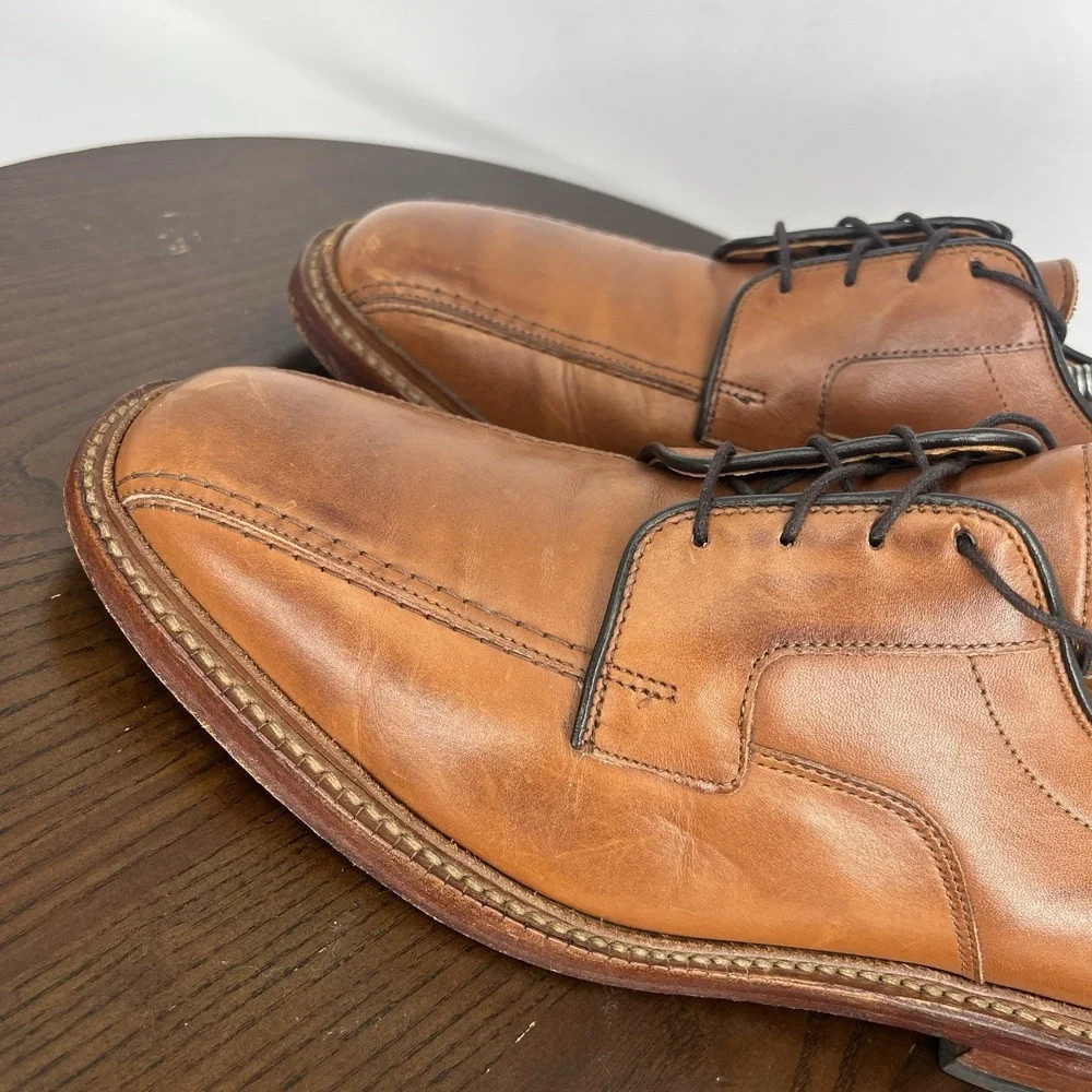 Allen Edmonds Hillcrest Shoes Mens 9.5D Brown Leather Derby Oxford Dress Lace Up